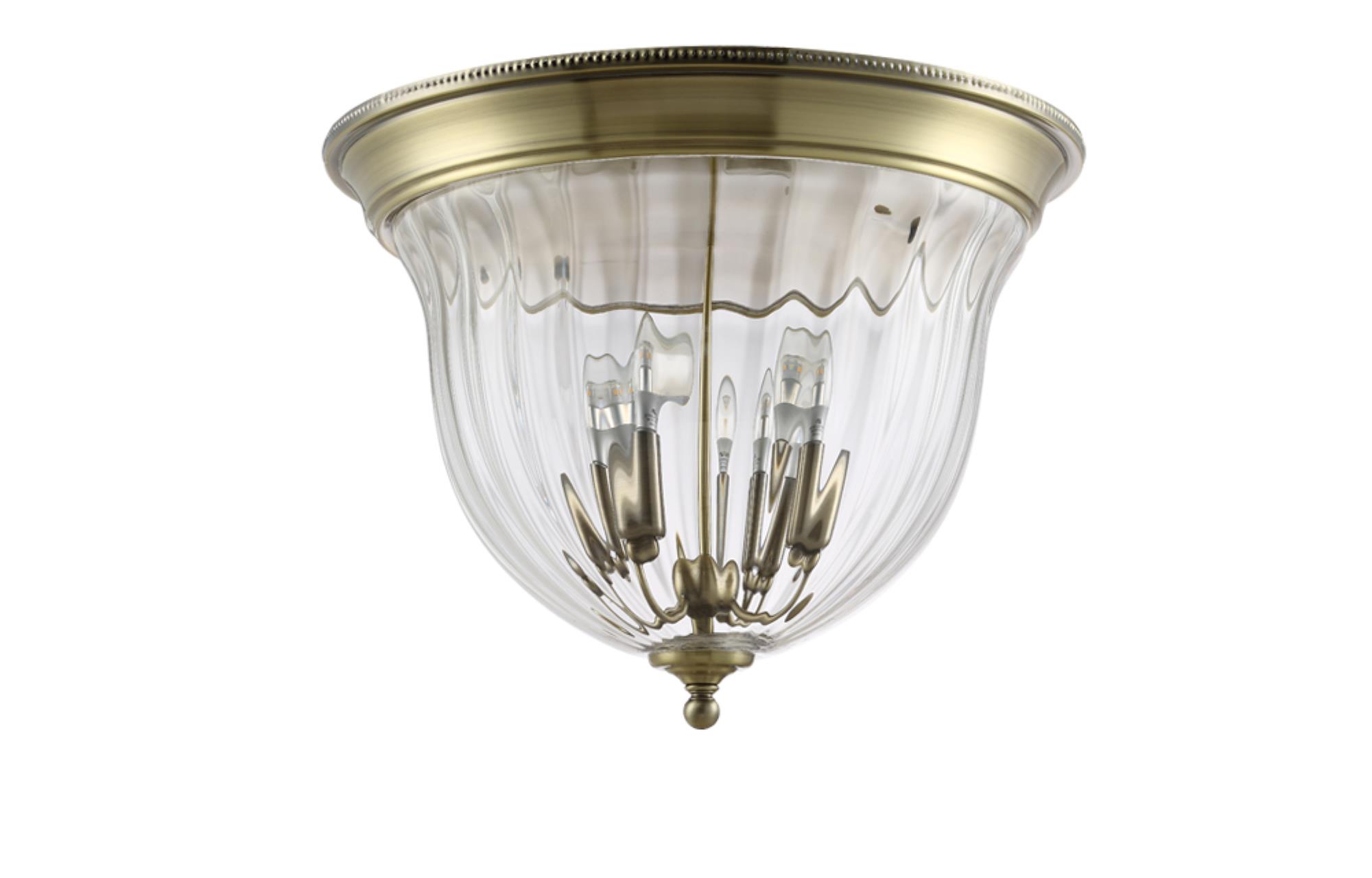 фото Светильник потолочный crystal lux jugo, jugo pl4 bronze/transparente, 160w, e14