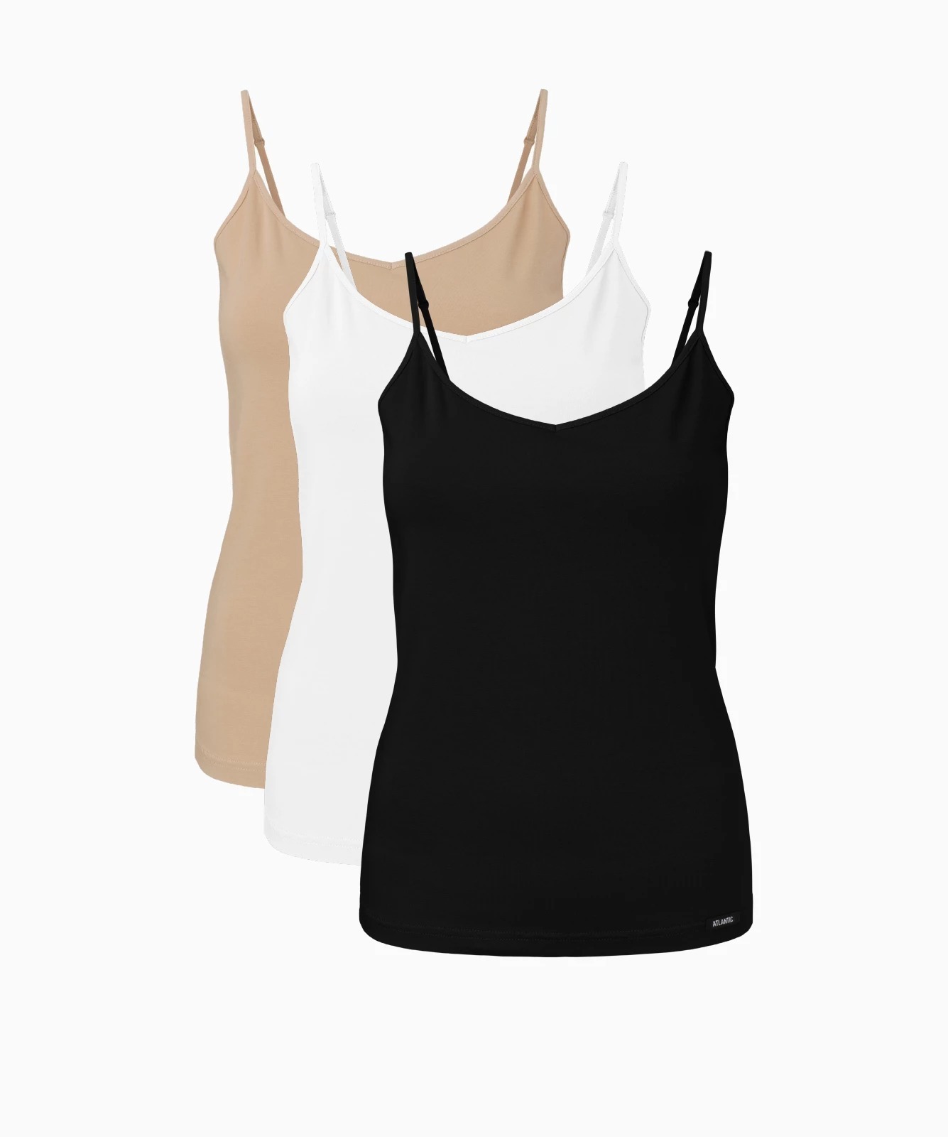 

Комплект топов домашних женских АTLANTIC 3BLV-197 бежевый; белый; черный L, 3BLV-197