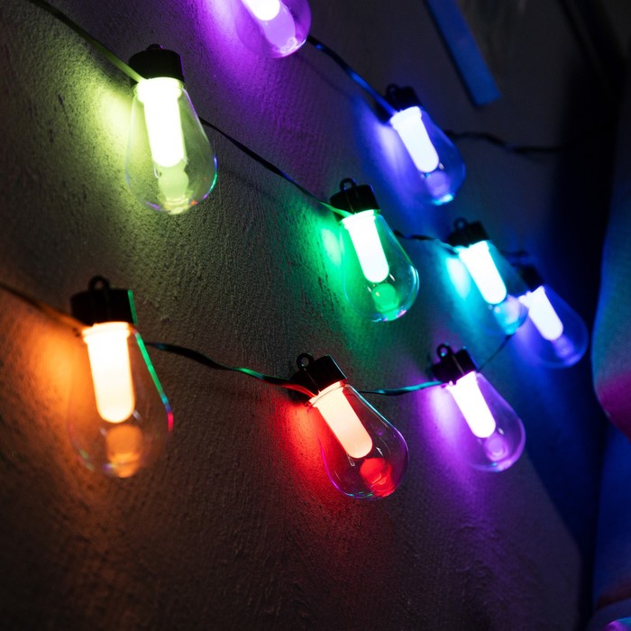 

Световая гирлянда новогодняя Luazon Lighting Лампочки 9642134 6 м разноцветный/RGB, Лампочки