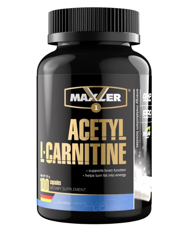 

Карнитин Maxler Acetyl L-Carnitine ( Ацетил Л-Карнитин ), 100 вегетарианских капсул