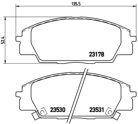 

Колодки тормозные дисковые передние для Honda Civic Type R (01-)/(06-) TRIALLI PF1040