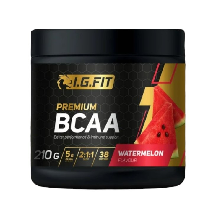 

BCAA I.G.FIT арбуз, 210 г (порошок для набора мышечный массы с мерной ложкой), BCAA I.G.FIT