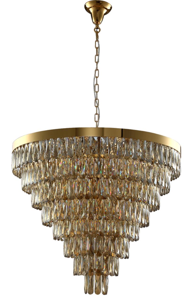 фото Светильник потолочный crystal lux abigail, abigail sp22 d820 gold/amber, 1320w, e14