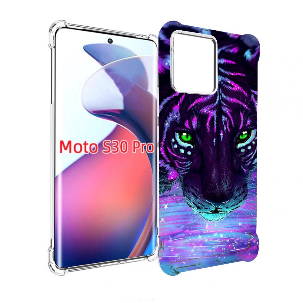 

Чехол MyPads Тигр-неон для Motorola Moto S30 Pro, Прозрачный, Tocco