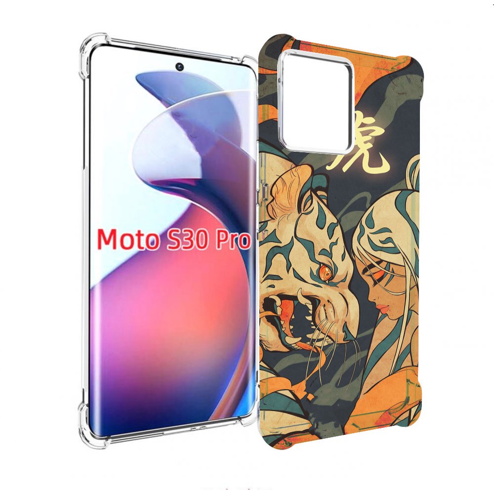 

Чехол MyPads Тигр и девушка друзья для Motorola Moto S30 Pro, Прозрачный, Tocco