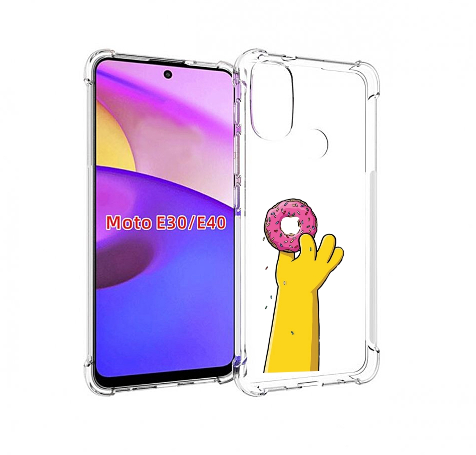 

Чехол бампер MyPads вкусный-пончик для Motorola Moto E30., Прозрачный, Tocco
