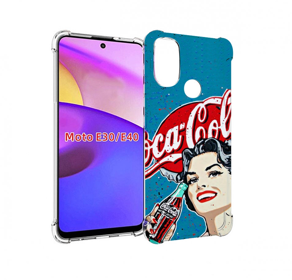 

Чехол бампер MyPads вкусная кола картинка для Motorola Moto E30., Прозрачный, Tocco