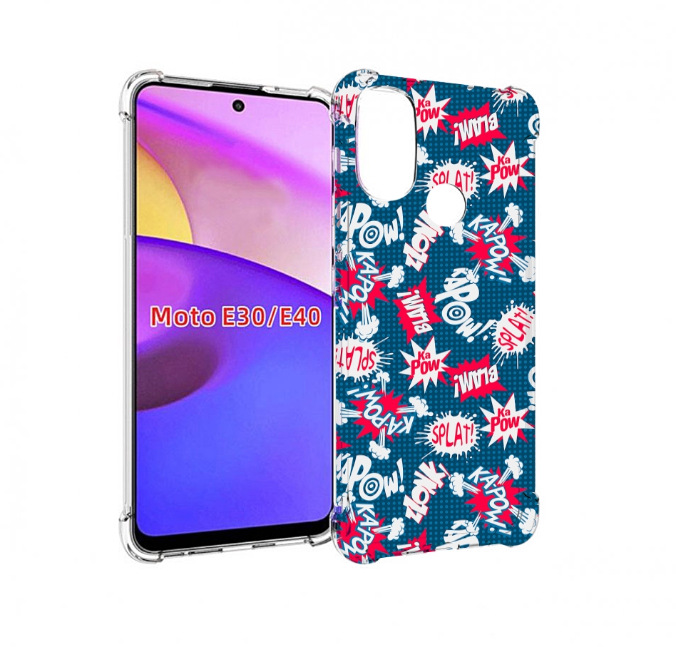 

Чехол бампер MyPads взрывной-принт для Motorola Moto E30., Прозрачный, Tocco