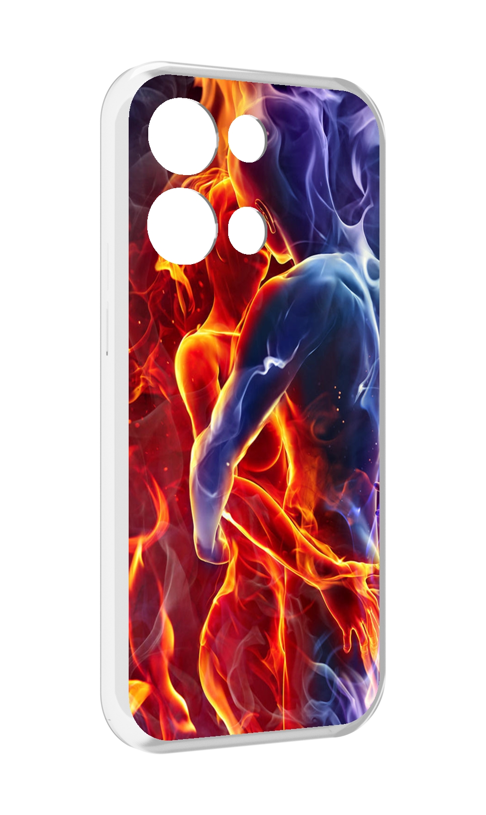 

Чехол MyPads Огонь-вода для OPPO Reno8 Pro, Прозрачный, Tocco