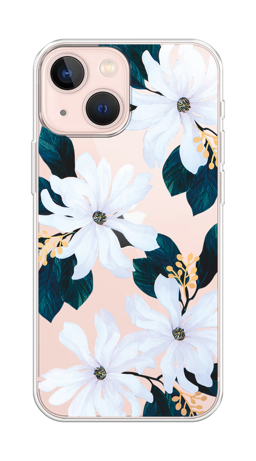 

Чехол на Apple iPhone 13 mini "Delilah Flower", Зеленый;белый, 14150-1