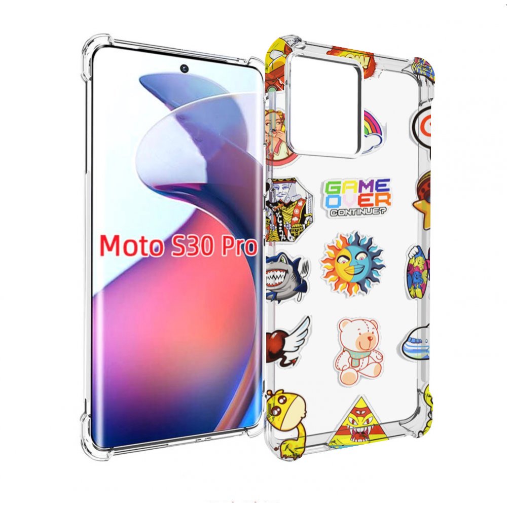 

Чехол MyPads Стикеры для Motorola Moto S30 Pro, Прозрачный, Tocco