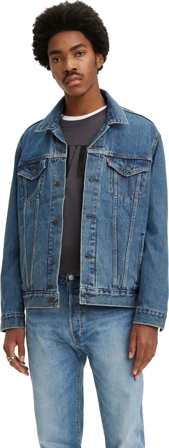 

Джинсовая куртка мужская Levi's 7233401300 синяя XL, Синий, 7233401300