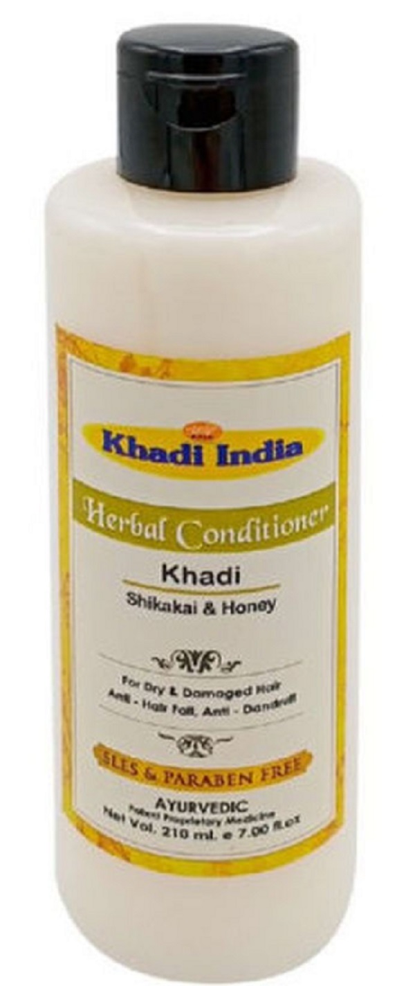 фото Травяной кондиционер khadi india, шикакай и мёд, без sls и парабенов, 210 мл