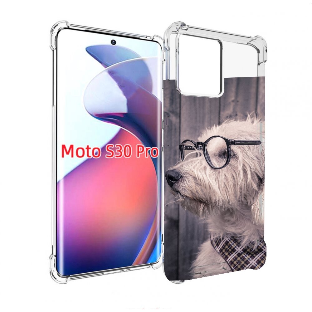 

Чехол MyPads Собака-в-очках для Motorola Moto S30 Pro, Прозрачный, Tocco