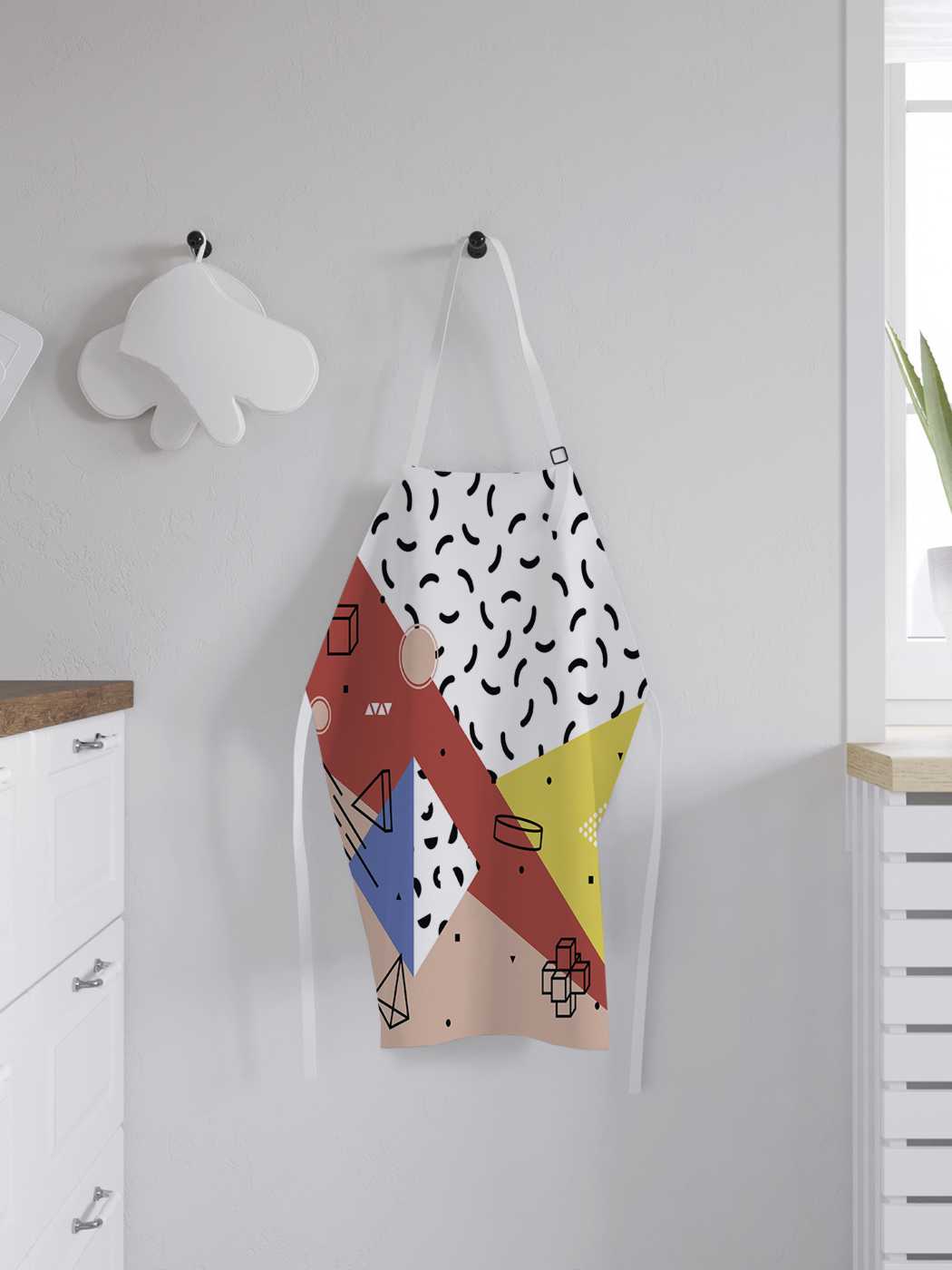 

Фартук женский для готовки JoyArty "Геометрический сюрреализм", универсальный размер, Коричневый