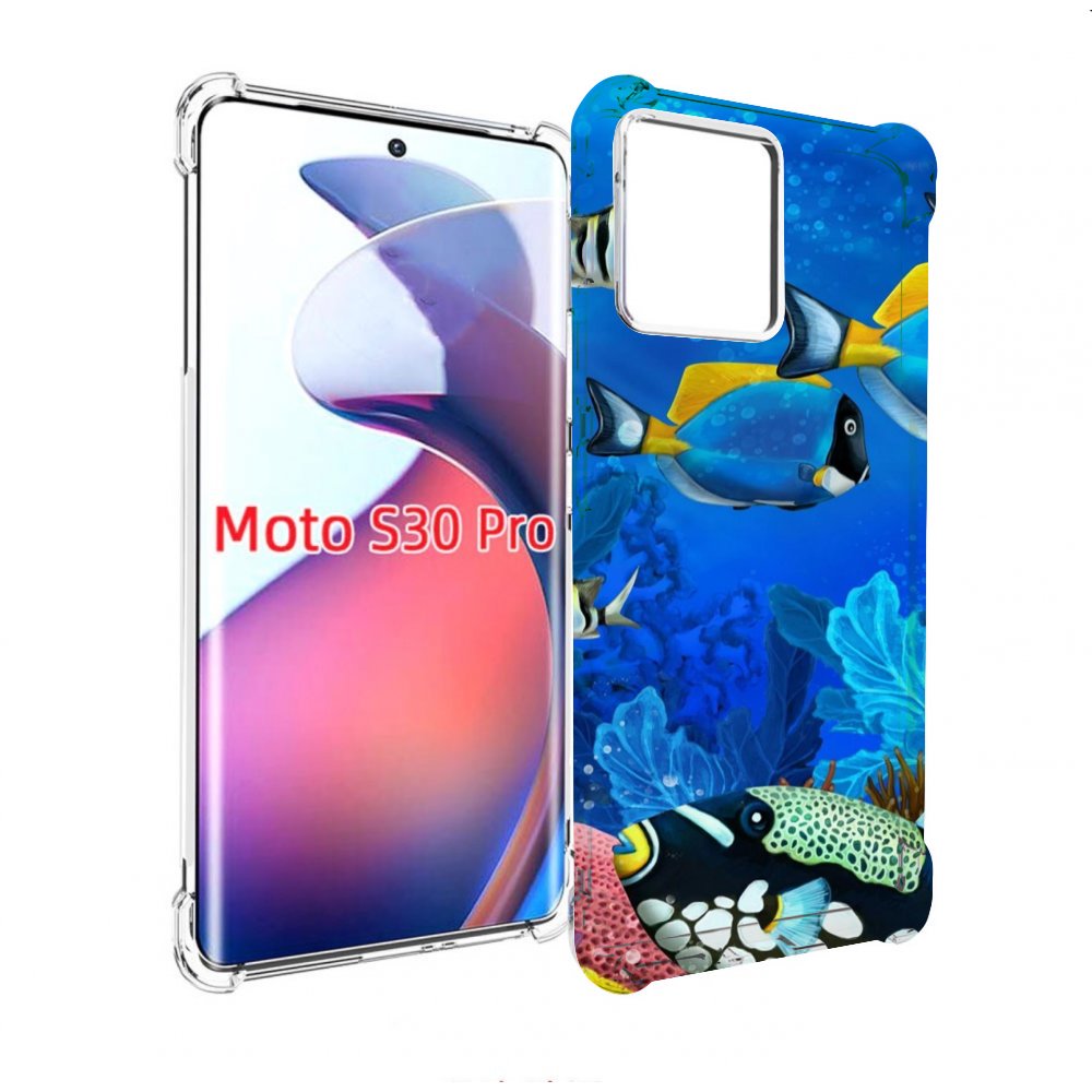 

Чехол MyPads Рыбки для Motorola Moto S30 Pro, Прозрачный, Tocco