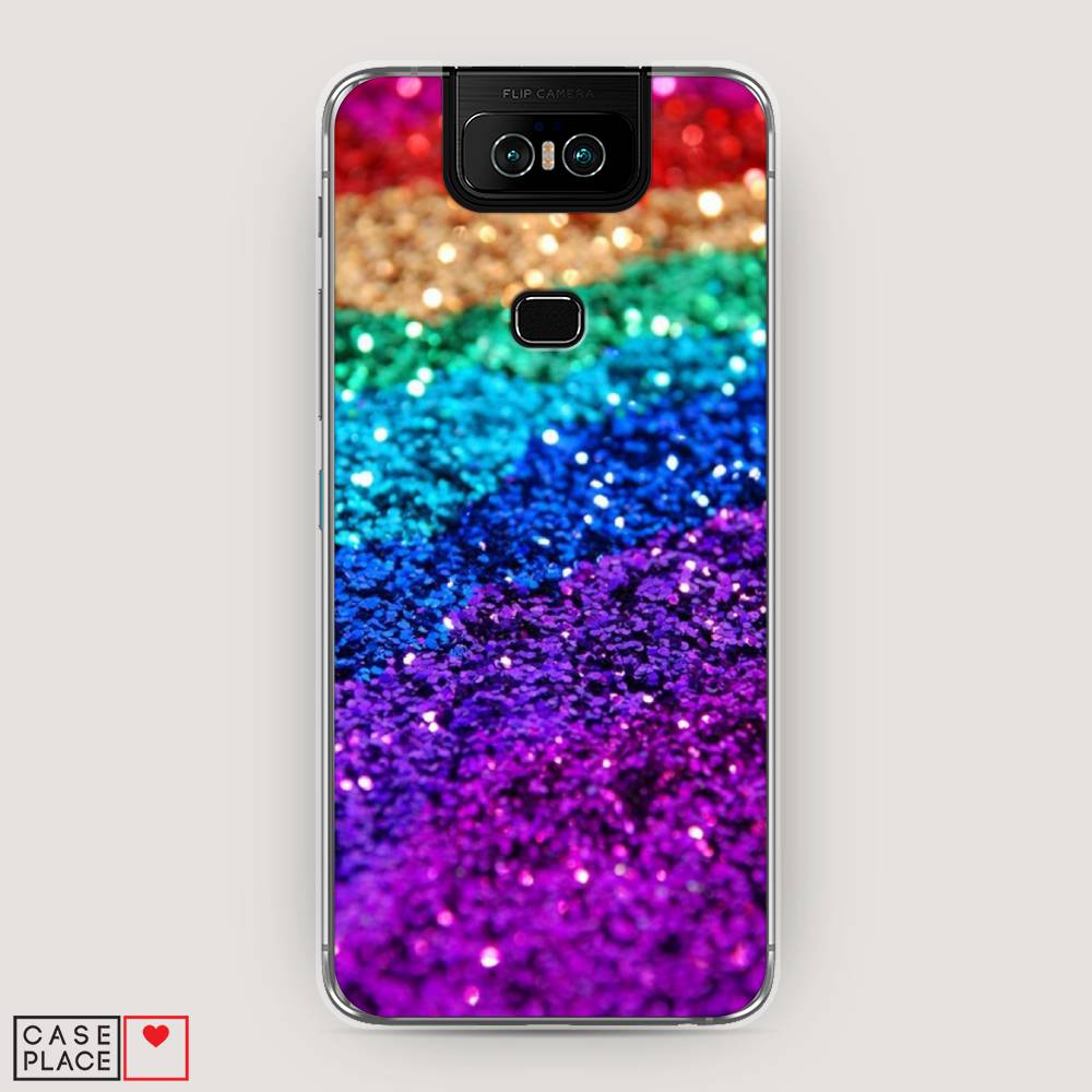 

Чехол Awog на Asus Zenfone 6 ZS630KL "Блестящая радуга рисунок", Разноцветный, 43950-3