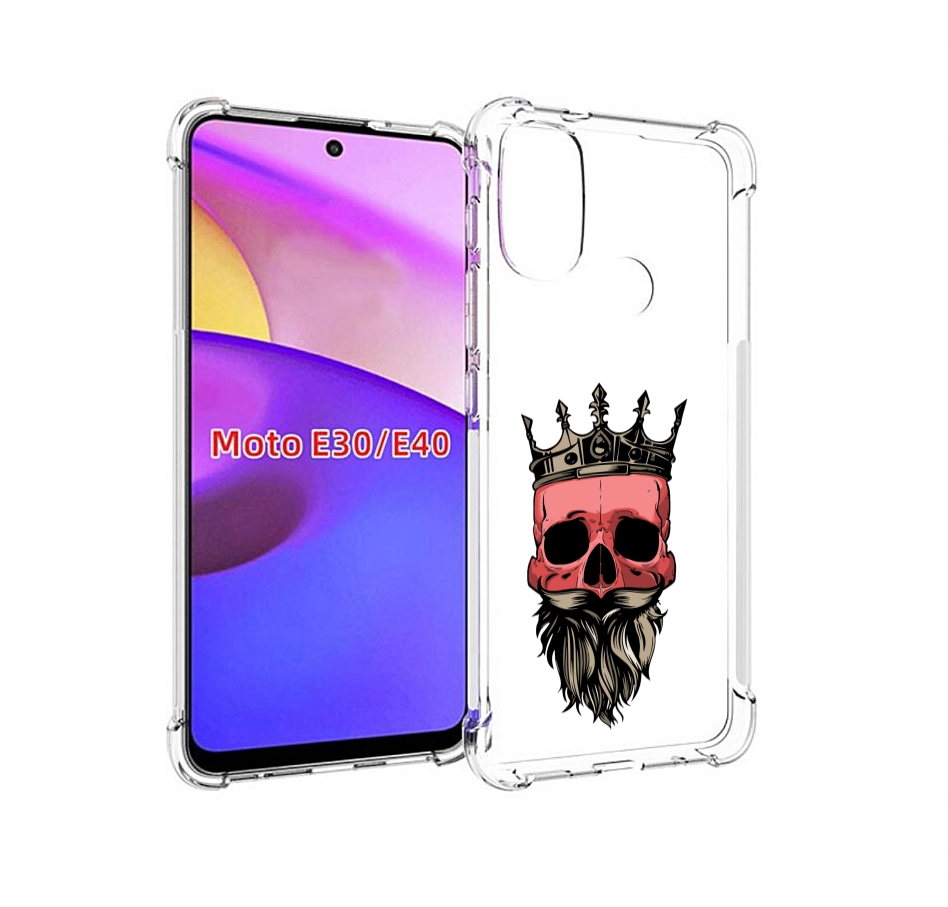 

Чехол бампер MyPads бородатый красный череп мужской для Motorola, Прозрачный, Tocco