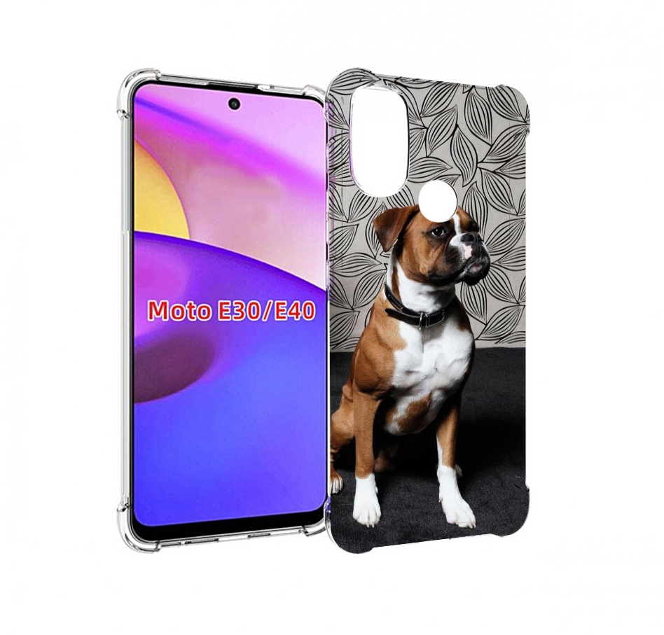 

Чехол бампер MyPads боксер собака для Motorola Moto E30., Прозрачный, Tocco