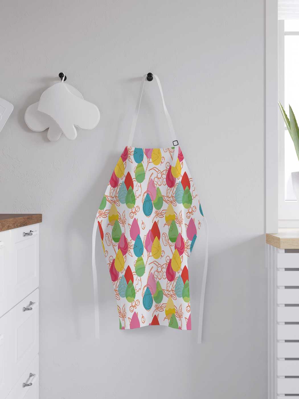 

Фартук женский для готовки JoyArty "Цветной дождь", универсальный размер, Коричневый