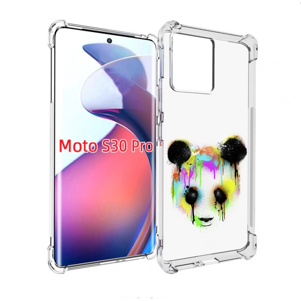 

Чехол MyPads Радужная панда для Motorola Moto S30 Pro, Прозрачный, Tocco