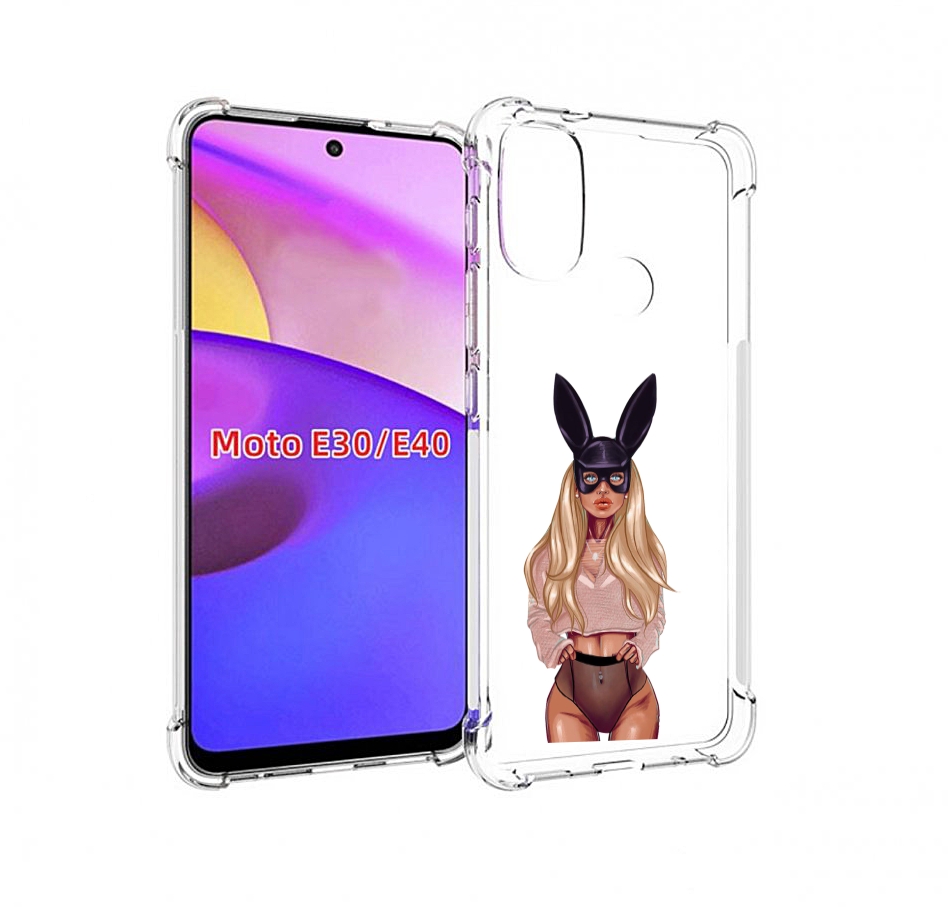 

Чехол бампер MyPads блондинка-с-ушками женский для Motorola Moto, Прозрачный, Tocco