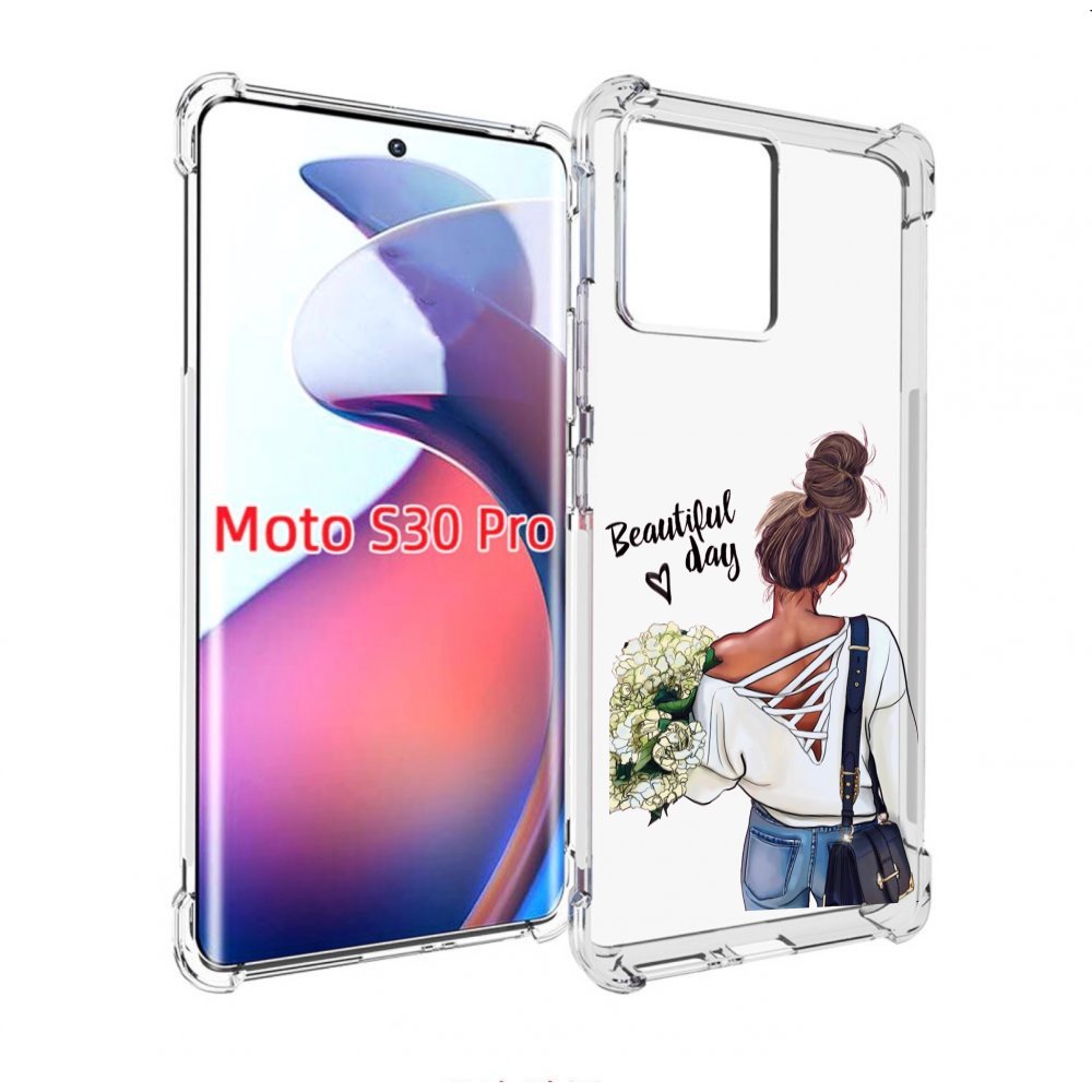 

Чехол MyPads Прекрасный-день для Motorola Moto S30 Pro, Прозрачный, Tocco