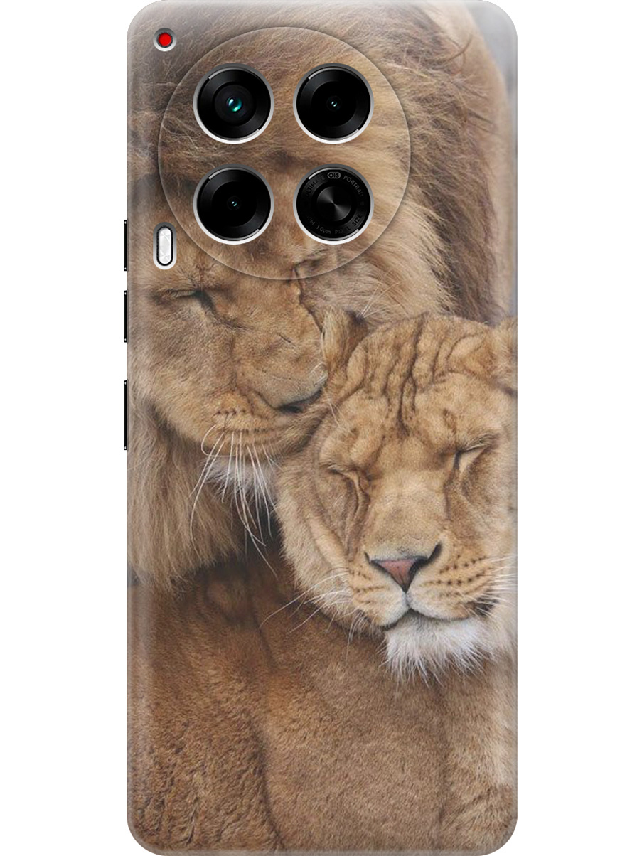 

Силиконовый чехол на Tecno Camon 30 4g / 30 5g с принтом "Милые львы", Прозрачный;бежевый;желтый;коричневый, 782632412
