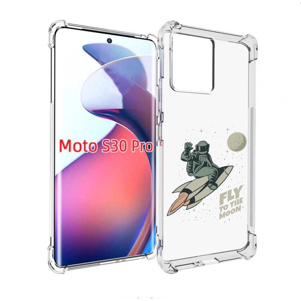 

Чехол MyPads Полет-на-Луну для Motorola Moto S30 Pro, Прозрачный, Tocco