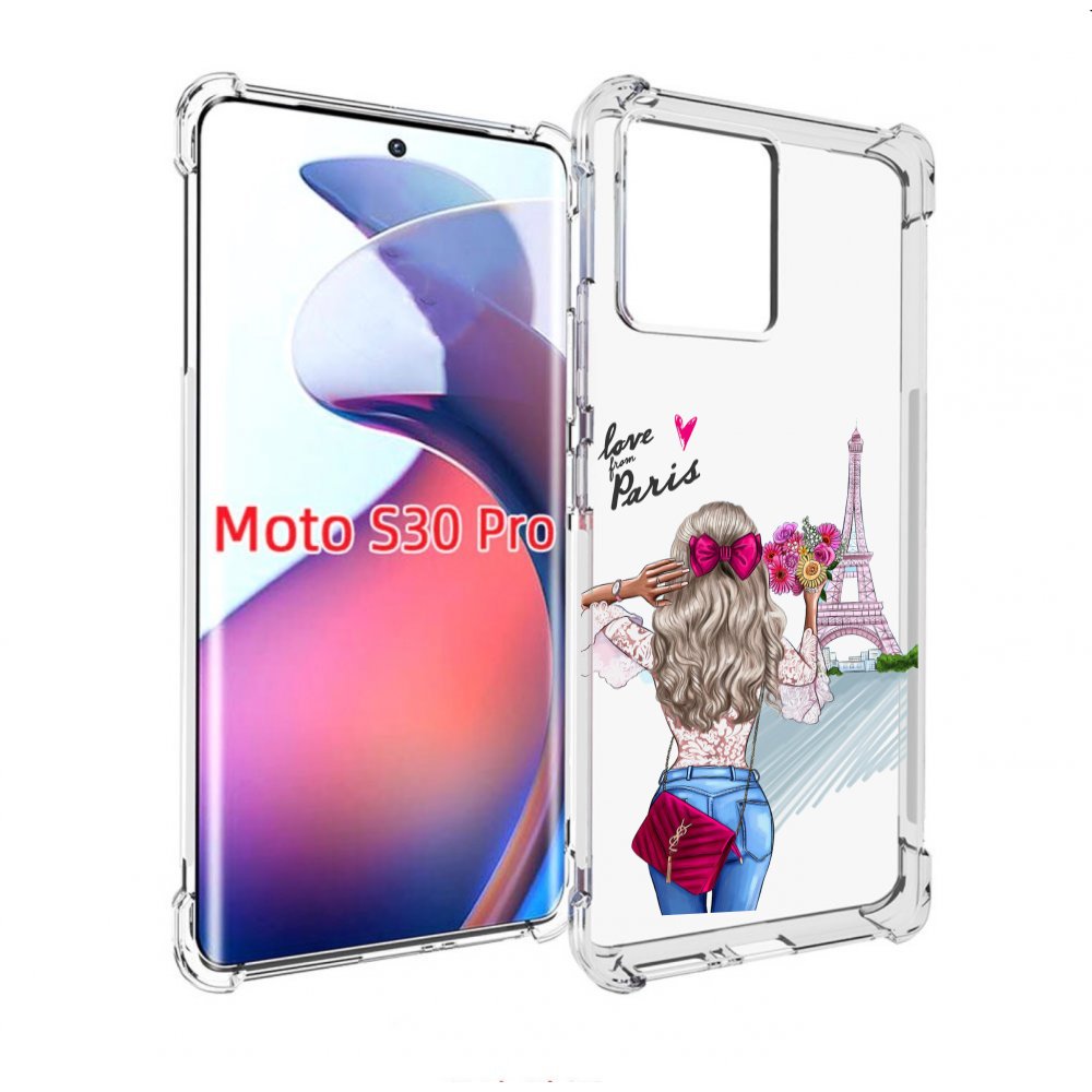 

Чехол MyPads Парижанка женский для Motorola Moto S30 Pro, Прозрачный, Tocco
