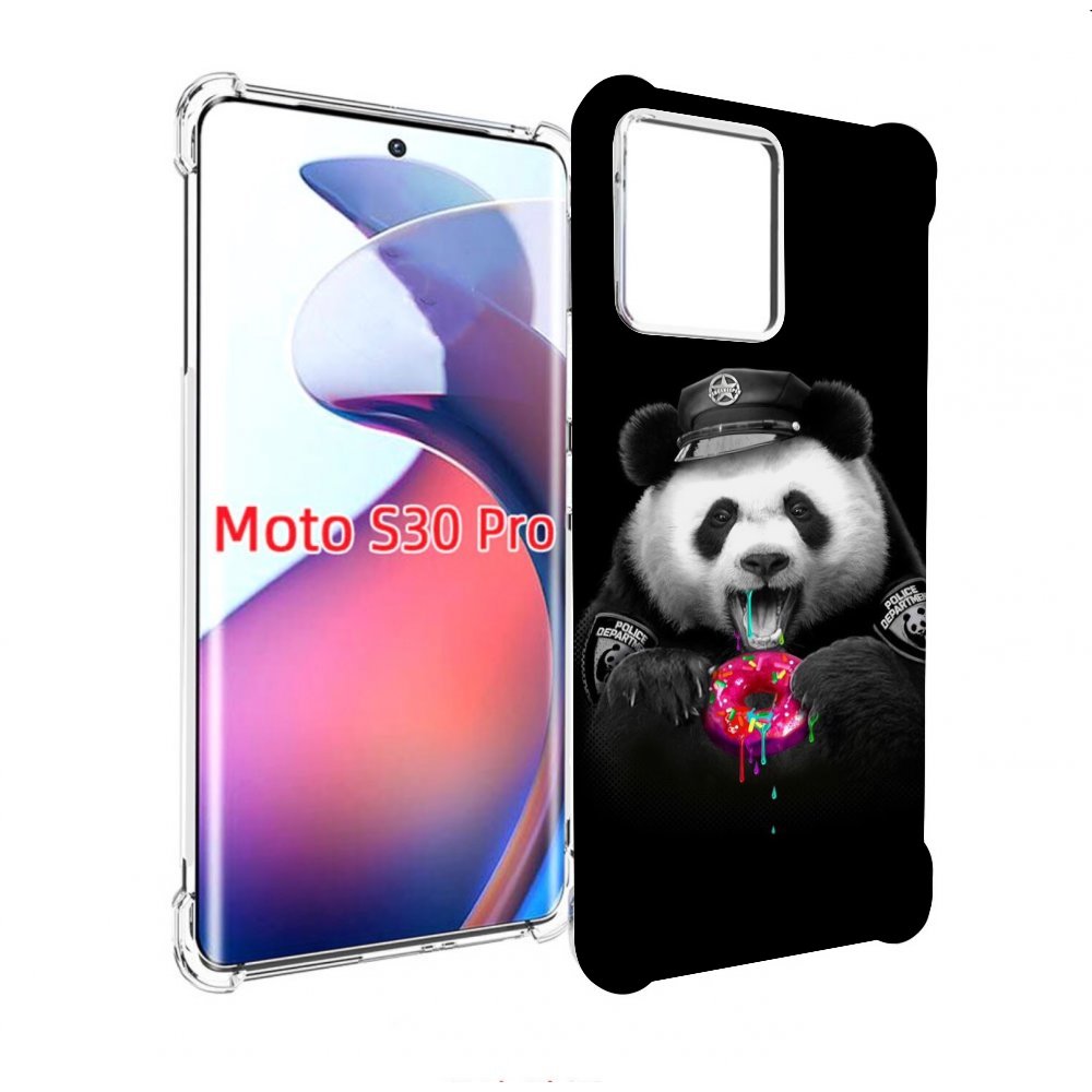 

Чехол MyPads Панда-с-пончиком для Motorola Moto S30 Pro, Прозрачный, Tocco