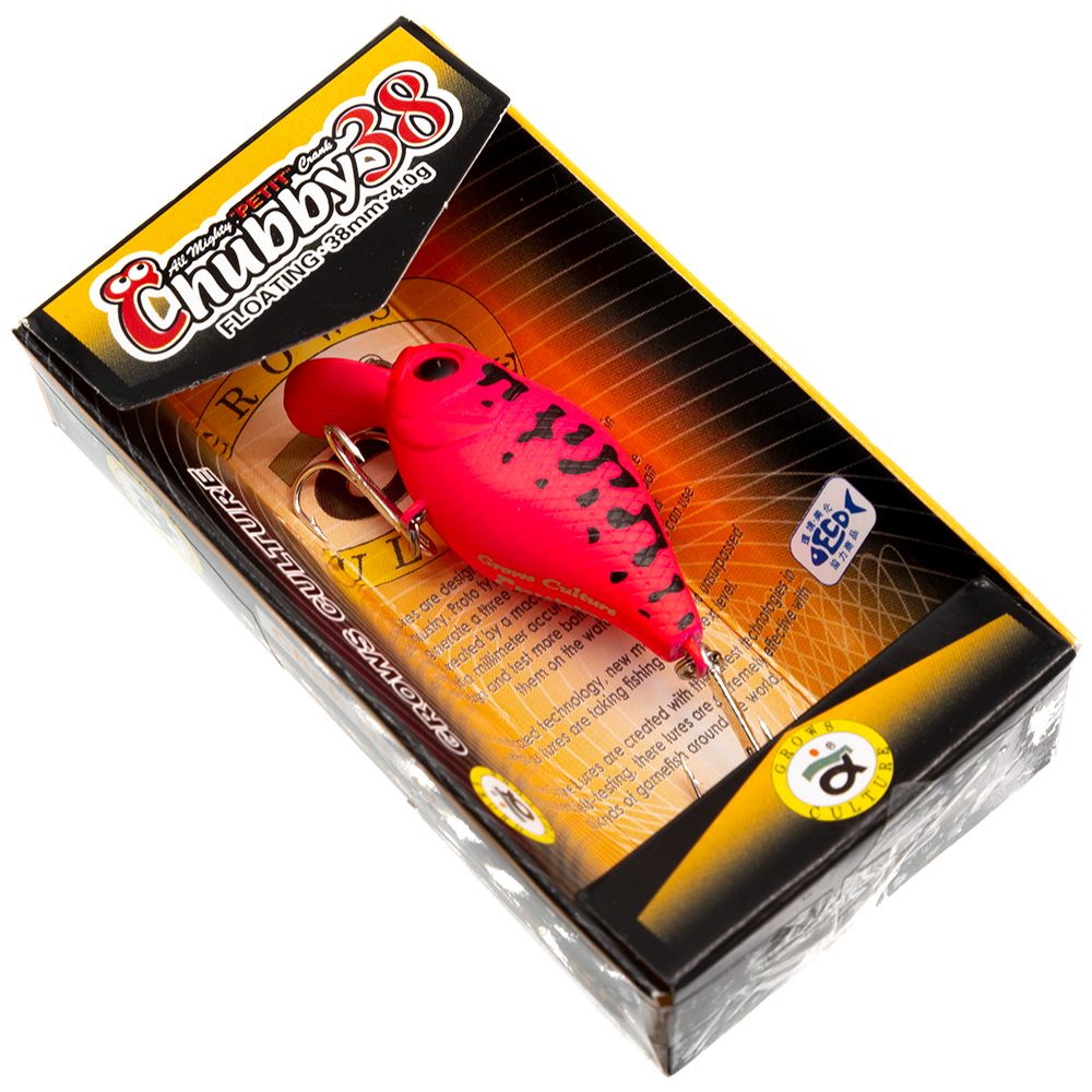 

Воблер Grows Culture Chubby 38f uv33 Pink Coach 38 мм 4 гр плавающий до 1 м, Разноцветный, Chubby 38f