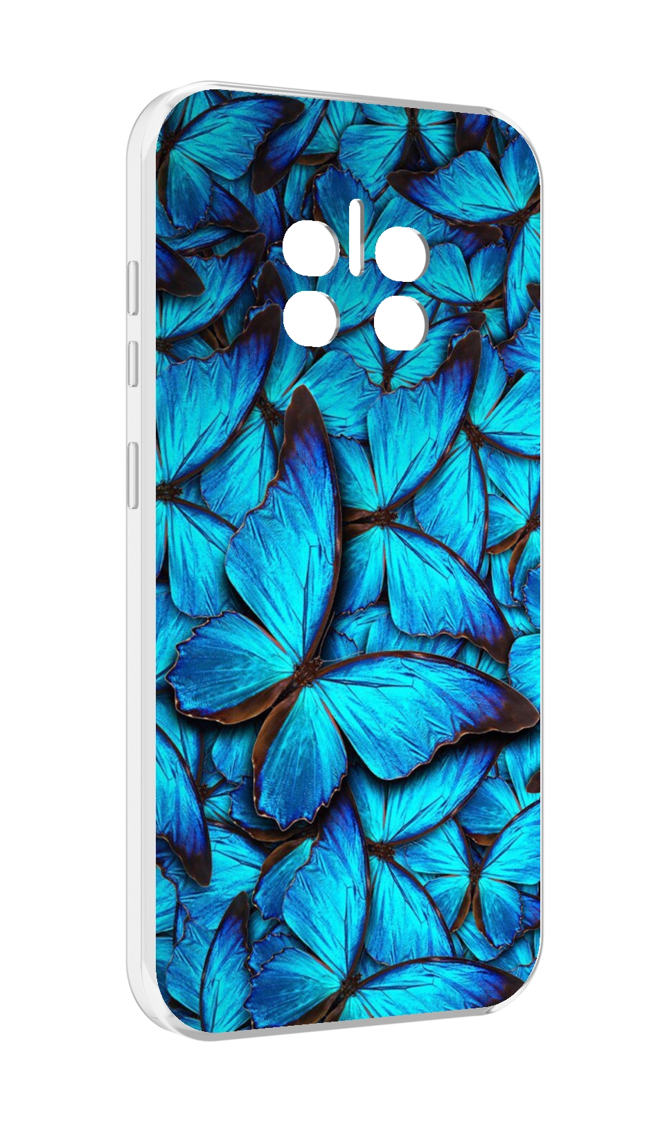 

Чехол MyPads бирюзовые бабочки для Doogee V11, Прозрачный, Tocco