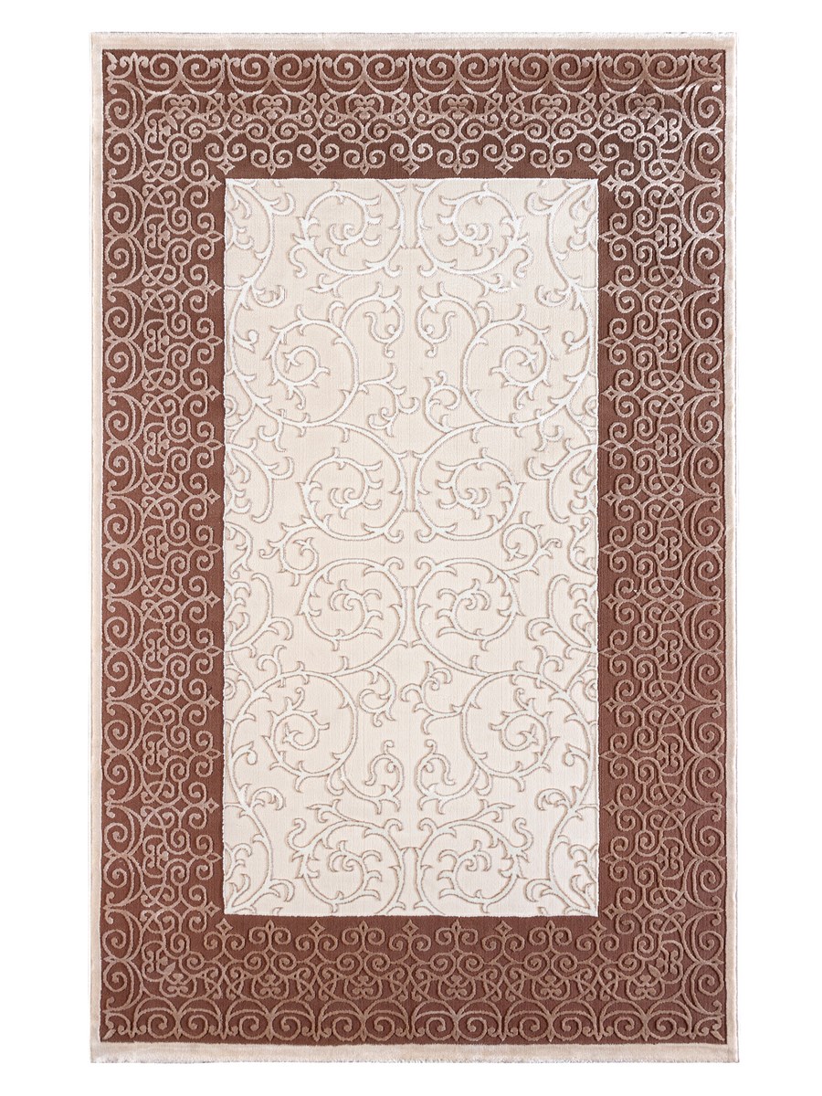 фото Ковер rixos 3867a прямой крем/корич 100x400 sofia rugs