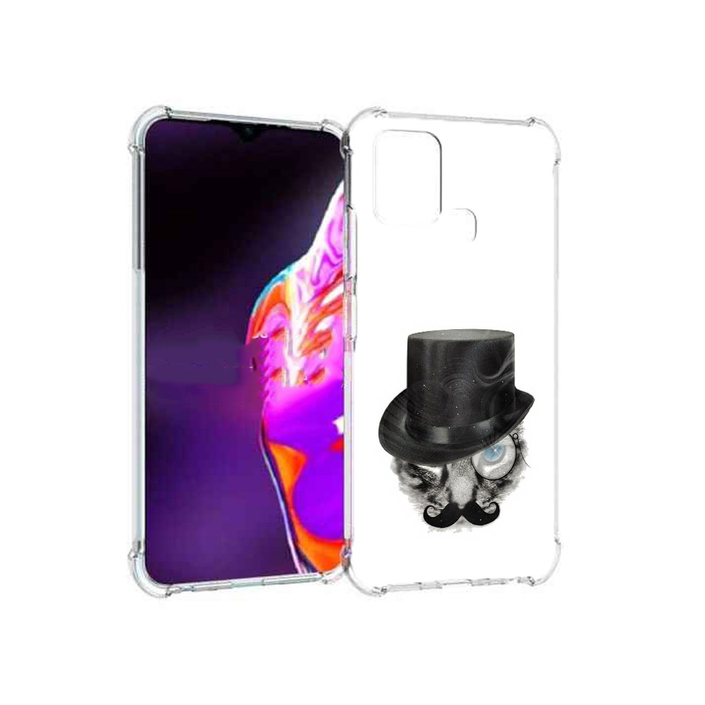 

Чехол MyPads Tocco для Infinix Hot 10s интелегентный кот, Прозрачный, Tocco