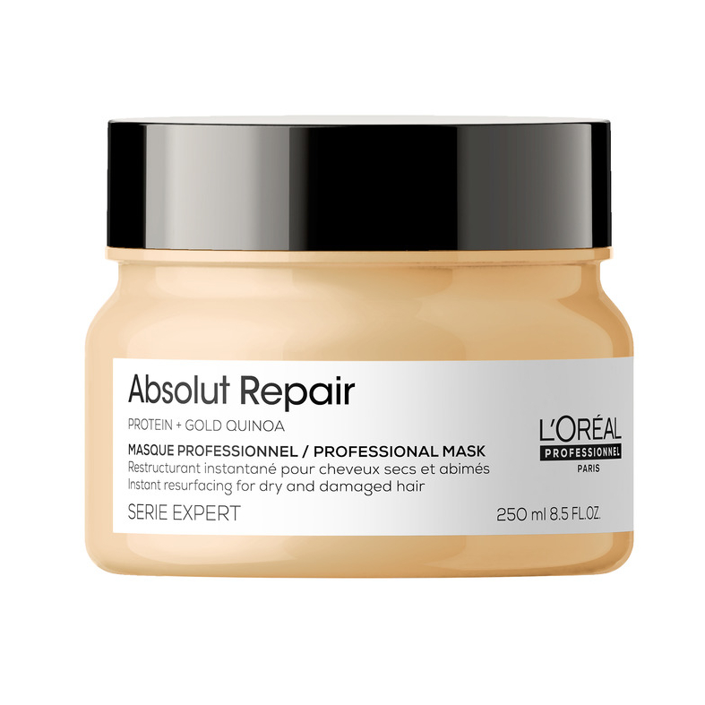 Маска L'Oreal Professionnel Absolut Repair Protein + Gold Quinoa, 250 мл qnt батончик протеин джой ванильный крисп protein joy vanilla crisp 60 г