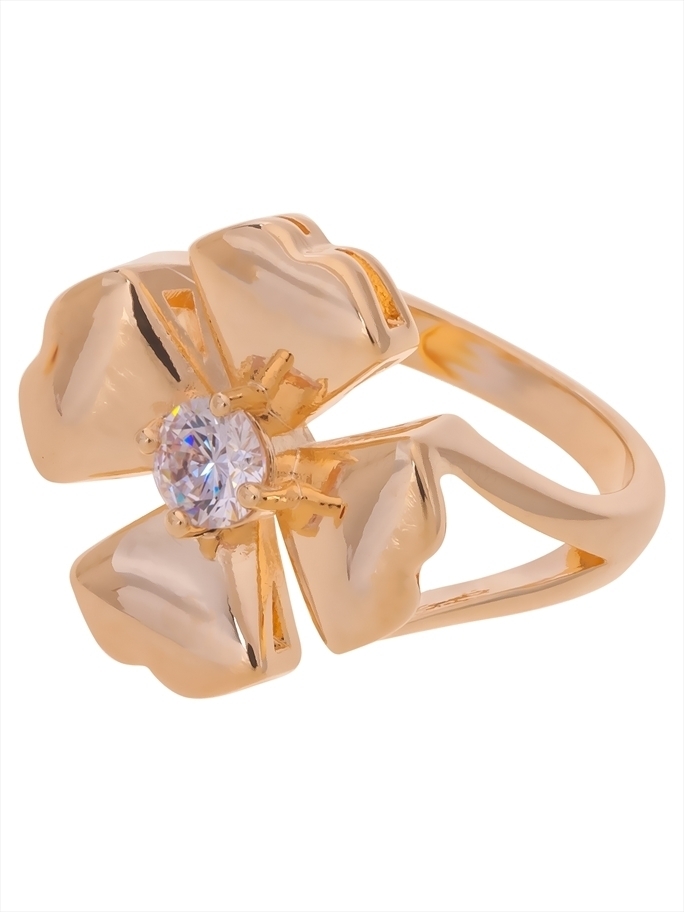 

Кольцо из бижутерного сплава р. 16 Lotus Jewelry 3044R-05wz, хрусталь, Кольцо c хрусталем "Клевер 4 листа" 3044R-05wz