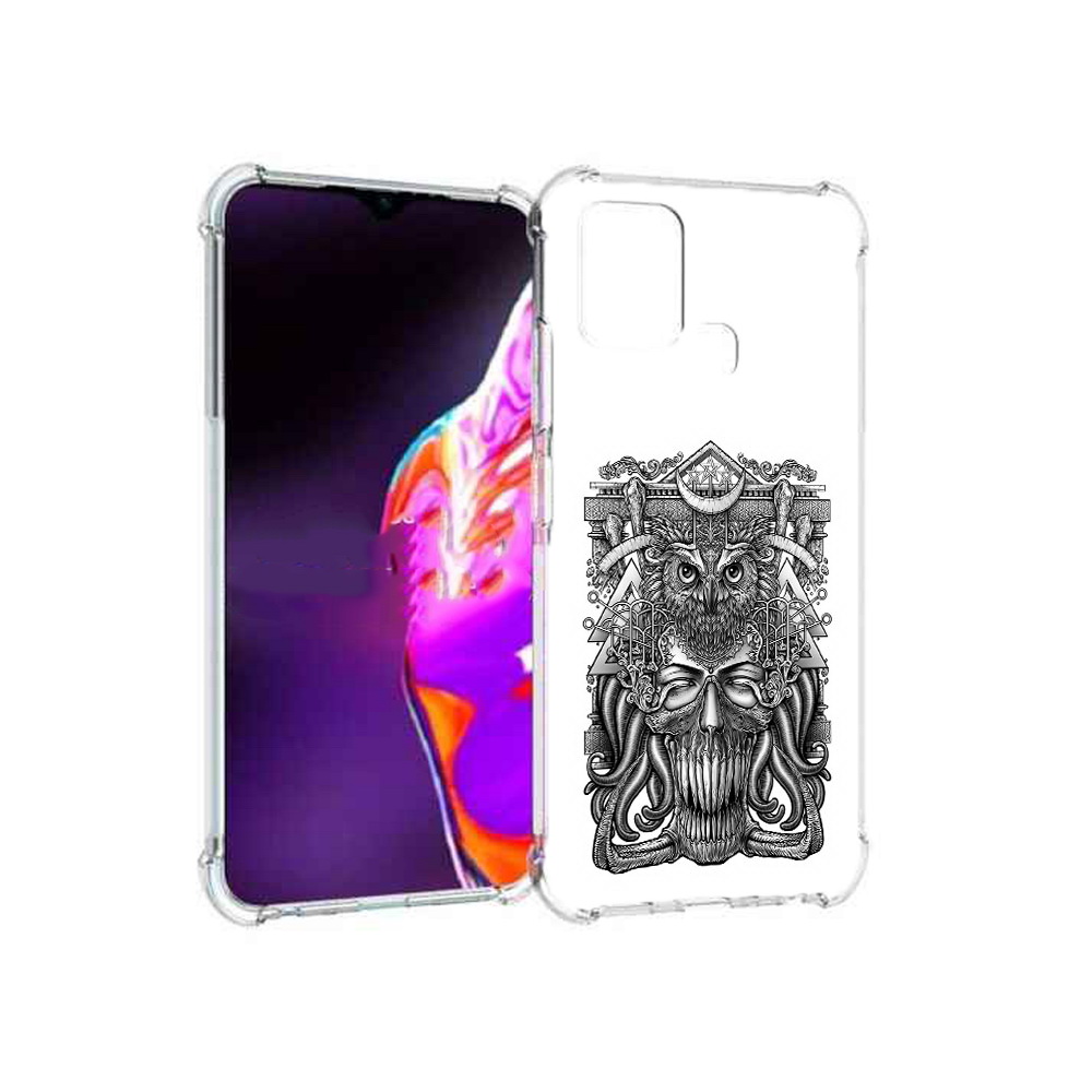 

Чехол MyPads Tocco для Infinix Hot 10s зубастая сова, Прозрачный, Tocco