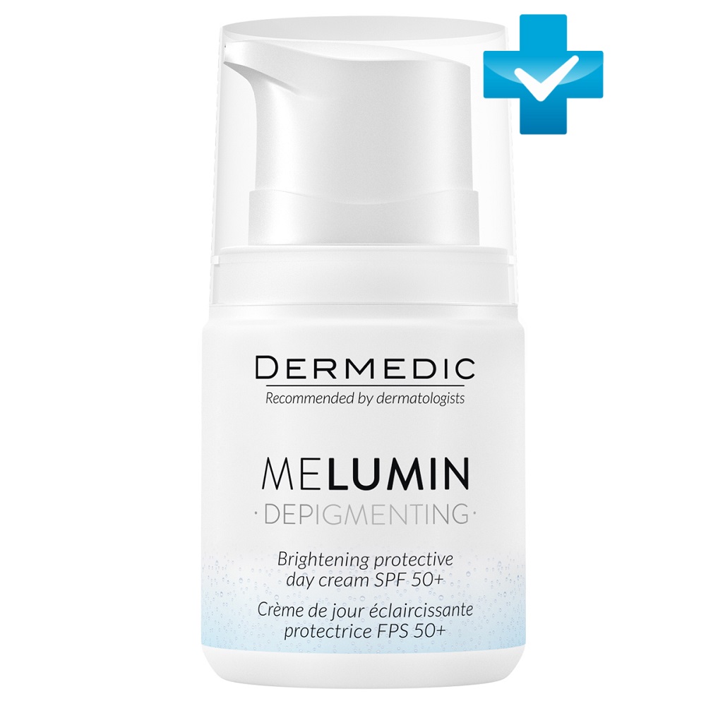Крем Dermedic МЕЛЮМИН Дневной защитный spf 50+ против пигментации 55 г beafix крем для ног hemp oil beauty therapy с высоким содержанием конопляного масла