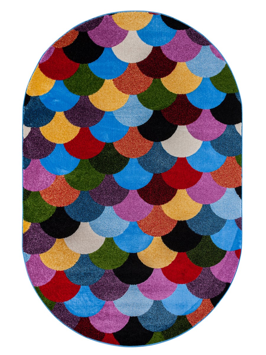 фото Ковер rainbow 4143a овал т.розовый 120x180 sofia rugs