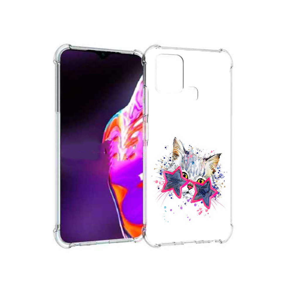 

Чехол MyPads Tocco для Infinix Hot 10s звездные очки, Прозрачный, Tocco