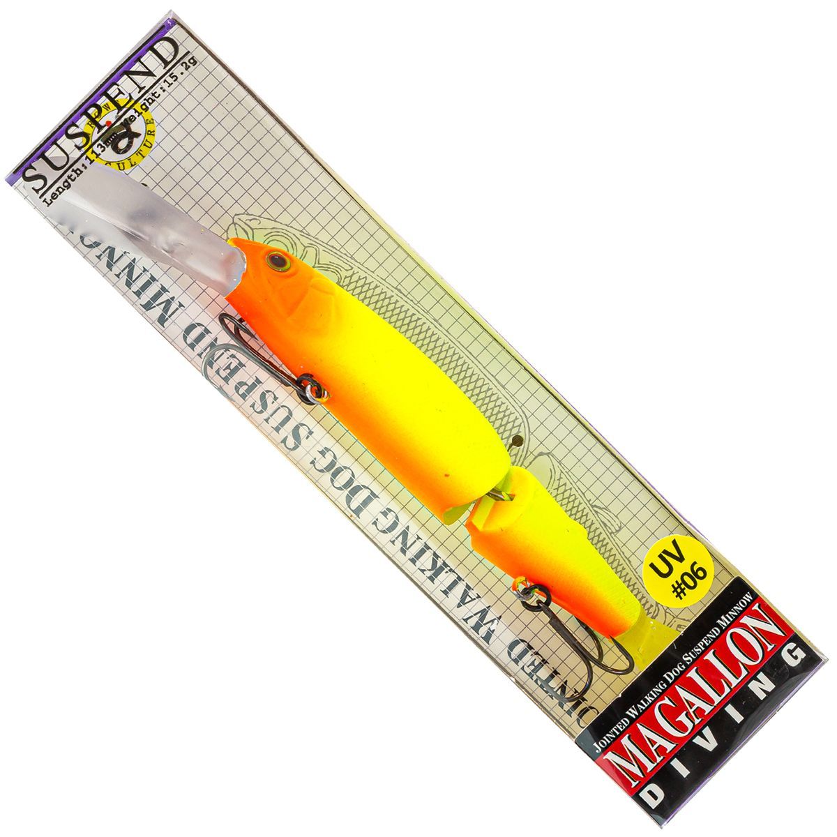 Воблер Grows Culture Magallon Diving 113sp uv06 113 мм 15.2 гр суспендер