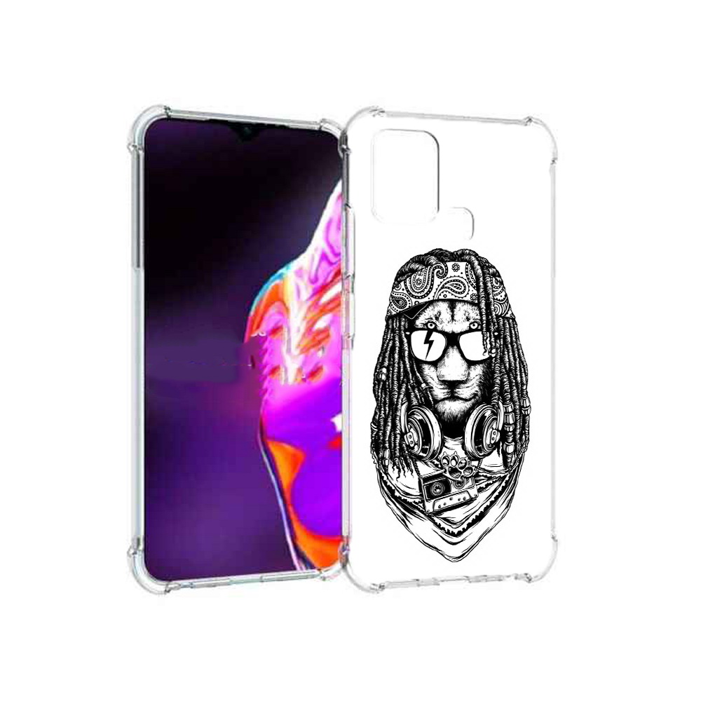 

Чехол MyPads Tocco для Infinix Hot 10s дреды льва, Прозрачный, Tocco