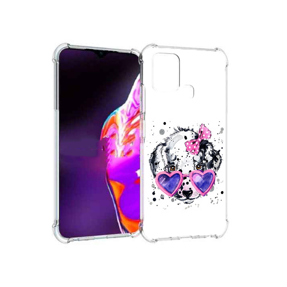 

Чехол MyPads Tocco для Infinix Hot 10s долматинец в очках, Прозрачный, Tocco