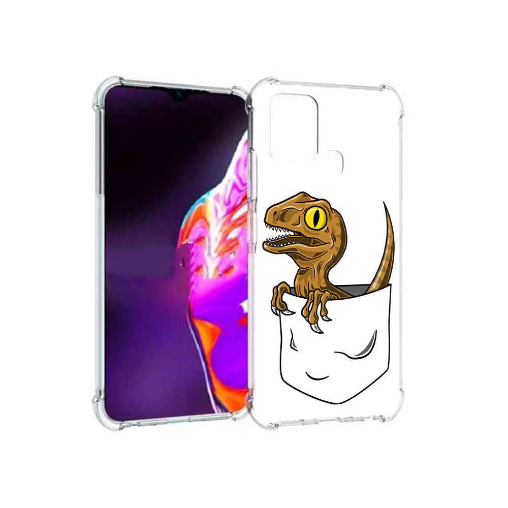 

Чехол MyPads Tocco для Infinix Hot 10s динозавр в кармане, Прозрачный, Tocco