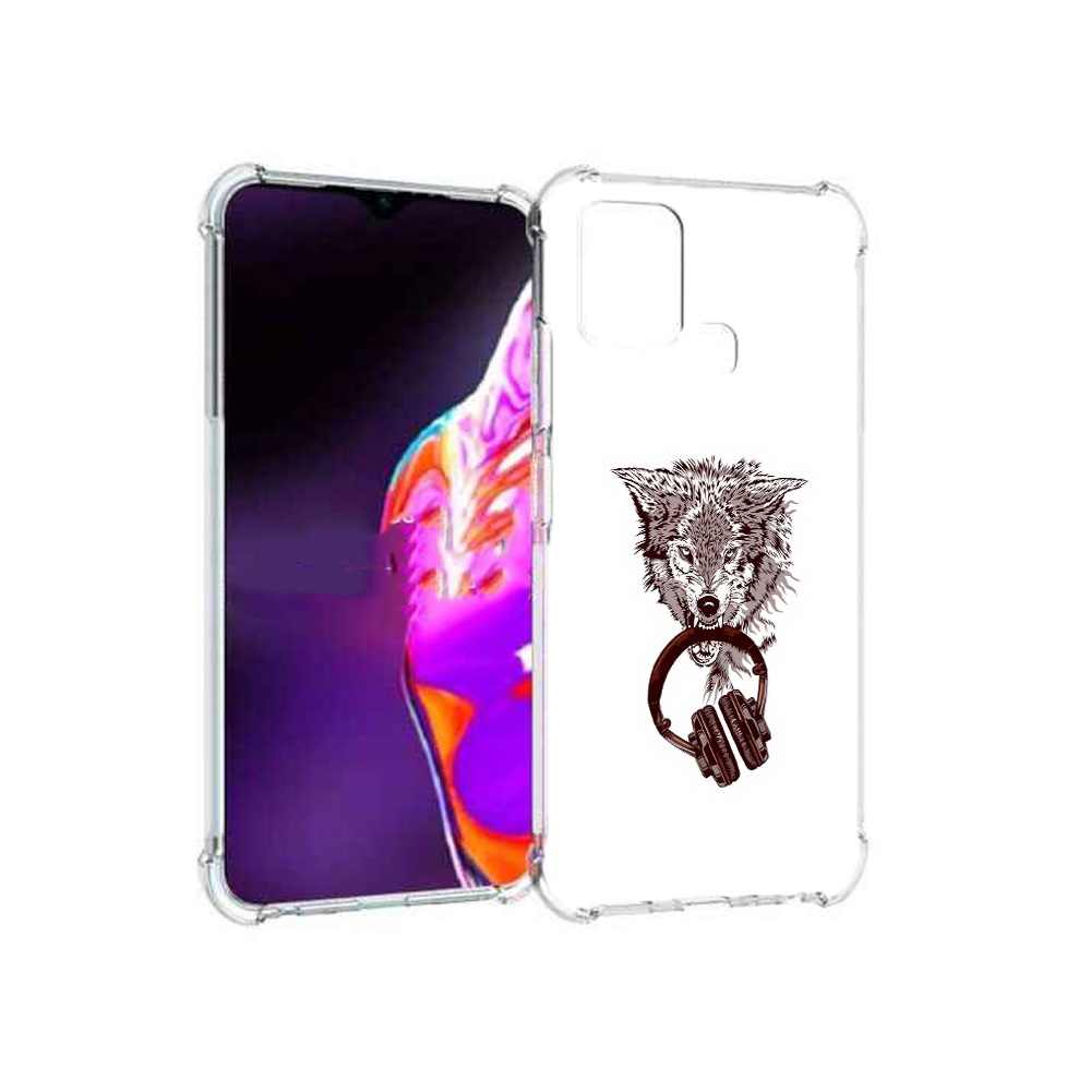 

Чехол MyPads Tocco для Infinix Hot 10s дикий волк, Прозрачный, Tocco