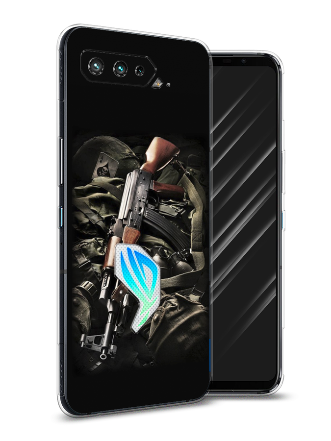 

Чехол Awog на Asus ROG Phone 5S "Автомат", Черный;коричневый;серый, 44550-5