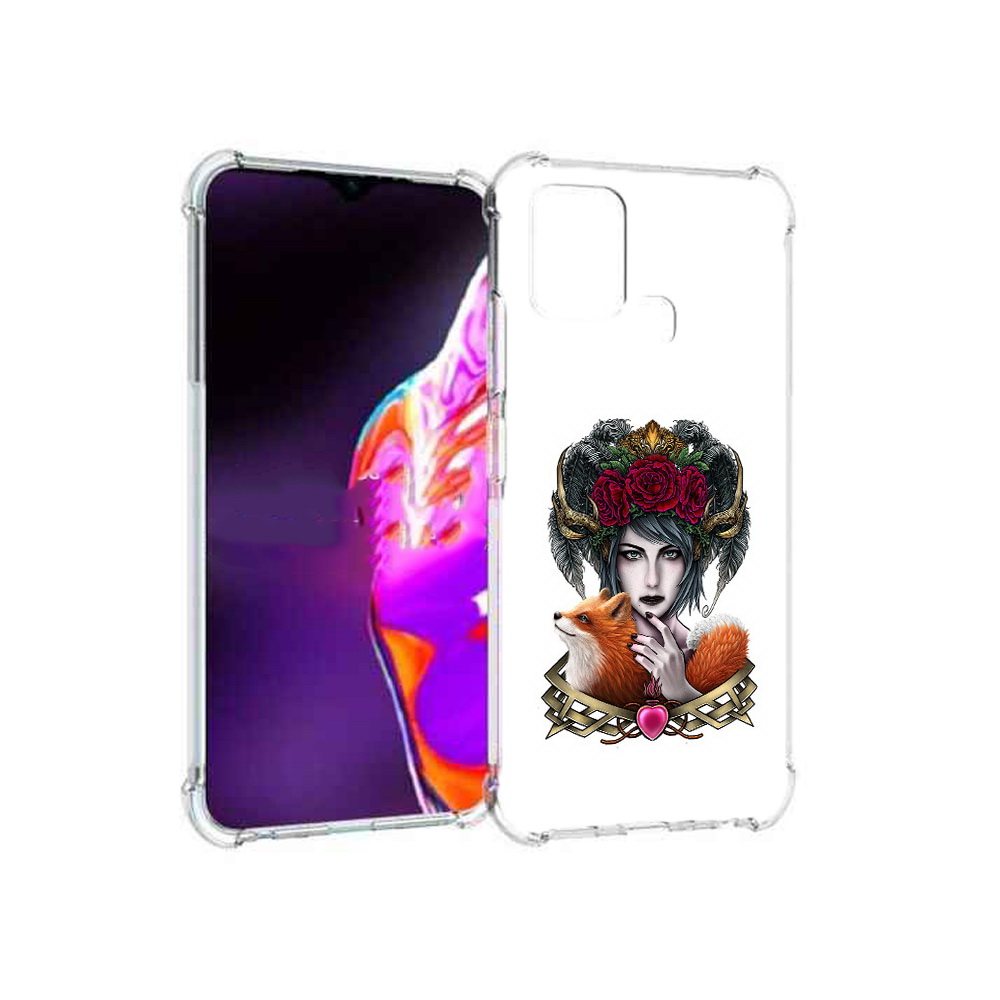 

Чехол MyPads Tocco для Infinix Hot 10s девушка с лисой, Прозрачный, Tocco