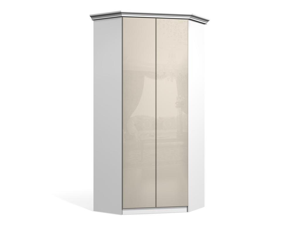 

Шкаф угловой Глянец-2 МДФ двухдверный ШxГxВ 1100/1100*500*2200 Мегамебель Мегамебель, Белый;бежевый, Глянец-2