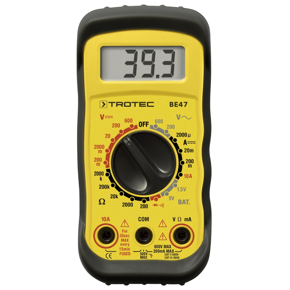 Цифровой мультиметр TROTEC BE47 термогигрометр trotec bc06 3510205005